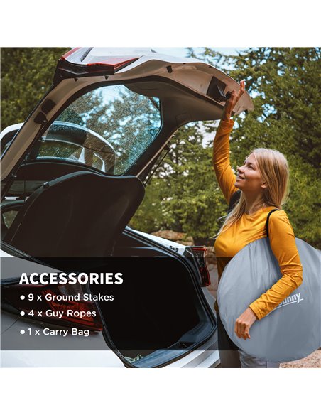 Outsunny 2 Man Pop up Camping Tent, 2000mm Waterproof with Carry Bag for Fishing Hiking Backpacking, Grey and Orange A20-404V00G - pic 65263 | FastDaddyshop