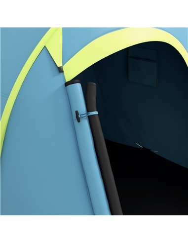 Outsunny 2 Man Pop up Camping Tent, 2000mm Waterproof with Carry Bag for Fishing Hiking Backpacking, Blue A20-404V00NU