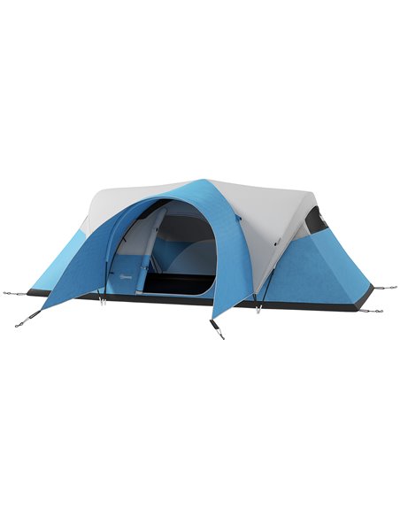 Outsunny 3000mm Waterproof Camping Tent for 5-6 Man, Blue A20-396V00LB - pic 65275 | FastDaddyshop