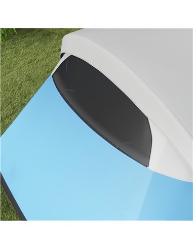 Outsunny 3000mm Waterproof Camping Tent for 5-6 Man, Family Tent with Porch and Sewn in Groundsheet, Portable with Bag, Blue A20