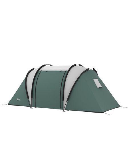 Outsunny Camping Tent with 2 Bedrooms and Living Area, Dark Green A20-387V00DG - pic 65293 | FastDaddyshop