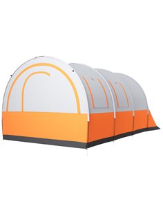 Outsunny 3000mm 5-6 Man Waterproof Family Camping Tent, Cream and Orange A20-373V00CW