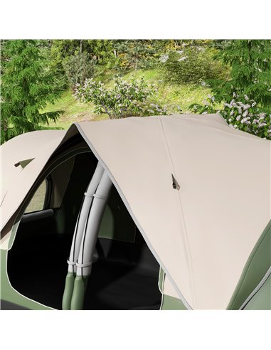 Outsunny Camping Tent for 6-8 Man with 2000mm Waterproof Rainfly and Carry Bag for Fishing Hiking Festival, Dark Green A20-422V0