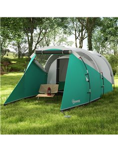 Outsunny 2 Room Camping Tent for 4-5 Man, Green A20-399V00GN 2