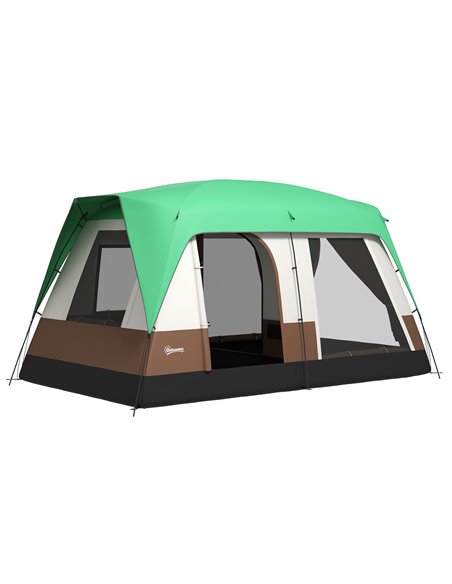 Outsunny Seven-Man Camping Tent, with Small Rainfly and Accessories - Green A20-395V00GN - pic 65374 | FastDaddyshop