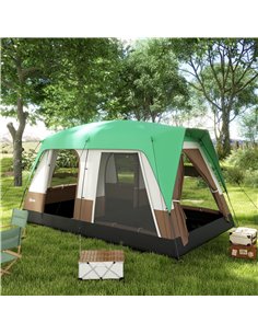 Outsunny Seven-Man Camping Tent, with Small Rainfly and Accessories - Green A20-395V00GN 2