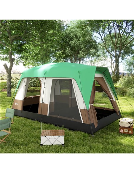 Outsunny Seven-Man Camping Tent, with Small Rainfly and Accessories - Green A20-395V00GN - pic 65375 | FastDaddyshop