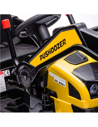 HOMCOM Kids Digger Ride On Excavator 6V Battery Powered Construction Tractor Music Headlight Moving Forward Backward Gear for 3-