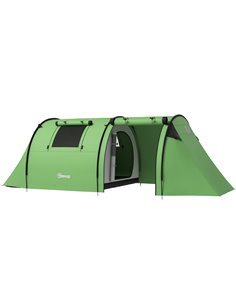 Outsunny 3000mm Waterproof 3-4 Man Family Camping Tent, Dark Green A20-400V00DG