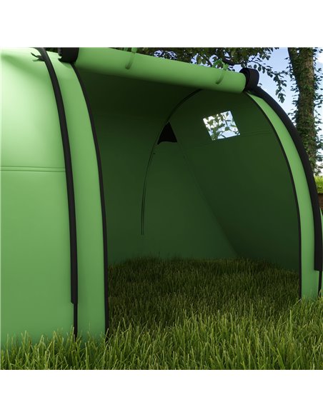 Outsunny 3000mm Waterproof Camping Tent, 3-4 Man Family Tent with Bedroom and Living Room, Portable with Bag, Dark Green A20-400 - pic 65399 | FastDaddyshop