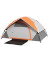 Outsunny 4-5 Man Single Room Camping Tent, Grey and Orange A20-407V00TE