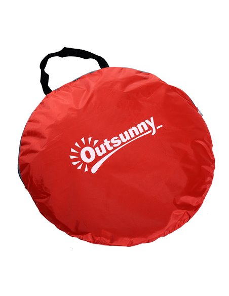 Outsunny Portable Pop-Up Beach Tent for 2-3 Persons, UV Protection Sun Shade Shelter, Lightweight and Easy Setup, Red A20-036RD - pic 65435 | FastDaddyshop