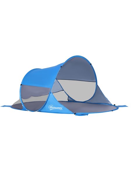 Outsunny Pop Up Beach Tent for 1-2 Persons, Portable UV Protection Sun Shelter, Automatic, Blue A20-142BU - pic 65438 | FastDaddyshop
