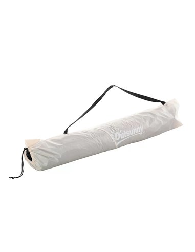 Outsunny 1-2 Man Pop-Up Beach Tent, Sun Shelter UV 20+ Protection w/ Long Floor Mesh Windows Sandbags Carry Bag Summer Hut House