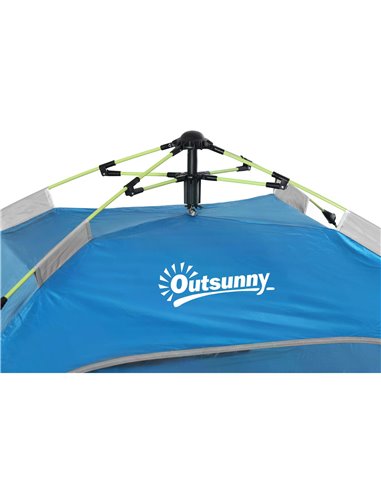 Outsunny Pop-up Beach Tent Sun Shade Shelter for 1-2 Person UV Protection Waterproof with Ventilating Mesh Windows Carrying Bag 