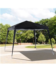 Outsunny Pop-Up Tent,  3Lx3Wx2.4H m-Black 84C-075BK 2