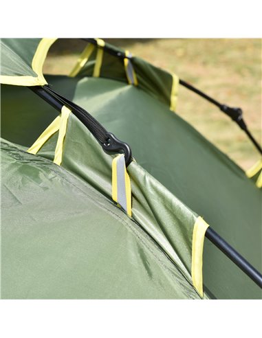 Outsunny Three Man Pop Up Tent Camping Festival Hiking Family Travel Shelter Portable A20-057
