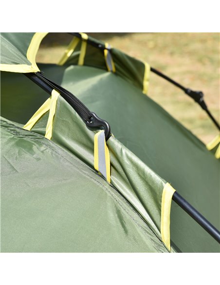 Outsunny Three Man Pop Up Tent Camping Festival Hiking Family Travel Shelter Portable A20-057 - pic 65543 | FastDaddyshop