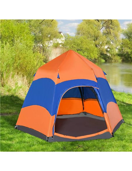 Outsunny Hexagon Pop Up Tent for Six, Portable Shelter for Camping, Festivals, Hiking, Family Use A20-056 - pic 65546 | FastDaddyshop