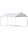 Outsunny 3 x 6m Heavy Duty Carport Garage Car Shelter Galvanized Steel Outdoor Open Canopy Tent Water UV Resistant Waterproof, W