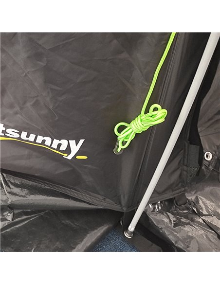 Outsunny Spacious Tunnel Tent for 3-4 Persons, Two-Room Camping Shelter with Windows, Ventilation Covers, Carry Bag, Black A20-2 - pic 65598 | FastDaddyshop