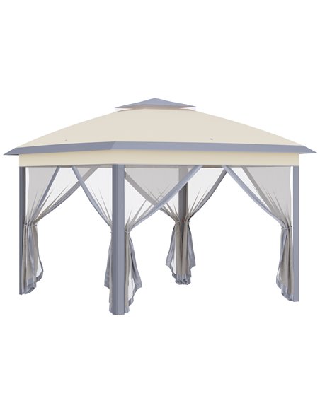 Outsunny Pop Up Double Roof Foldable Canopy Tent, Beige 84C-300V01BG - pic 65608 | FastDaddyshop