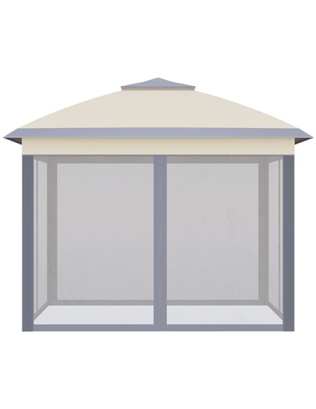 Outsunny 11' x 11' Pop Up Canopy, Double Roof Foldable Canopy Tent with Zippered Mesh Sidewalls, Height Adjustable and Carrying  - pic 65615 | FastDaddyshop