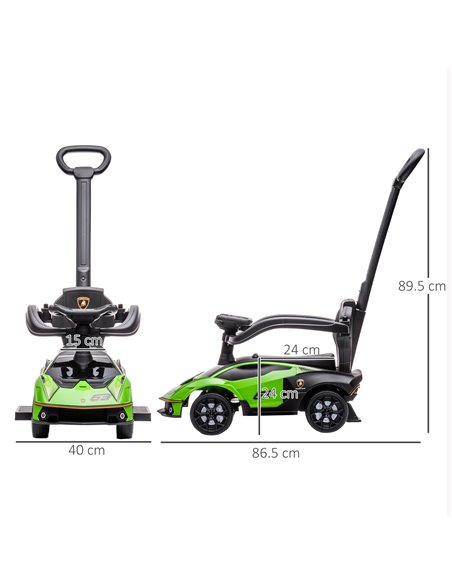 AIYAPLAY 2 in 1 Baby Push Car Essenza SCV12 Licensed Ride On Cars for Toddlers Parent Push Along Car Toddler Sliding Car with Ho - pic 6566 | FastDaddyshop