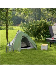Outsunny Backpacking Tent for 1-2 Persons, Double Layer, 2000mm Waterproof, Lightweight with Carry Bag, Green A20-424V00DG 2