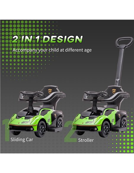 AIYAPLAY 2 in 1 Baby Push Car Essenza SCV12 Licensed Ride On Cars for Toddlers Parent Push Along Car Toddler Sliding Car with Ho - pic 6567 | FastDaddyshop