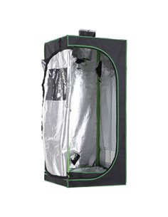 Outsunny Hydroponic Plant Grow Tent  W/ Window Tool Bag, 60L x 60W x 140Hcm-Black/Green 845-262