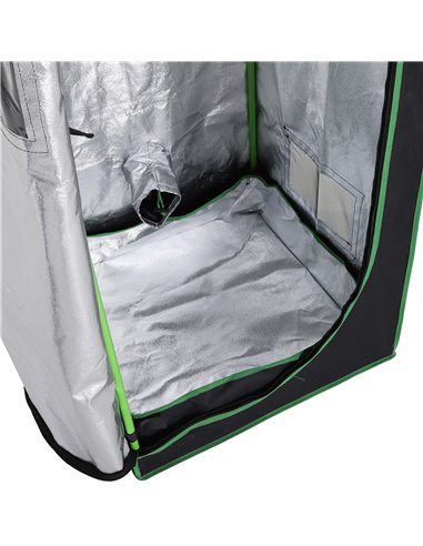 Outsunny Hydroponic Plant Grow Tent  W/ Window Tool Bag, 60L x 60W x 140Hcm-Black/Green 845-262