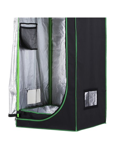 Outsunny Hydroponic Plant Grow Tent  W/ Window Tool Bag, 60L x 60W x 140Hcm-Black/Green 845-262 - pic 65679 | FastDaddyshop