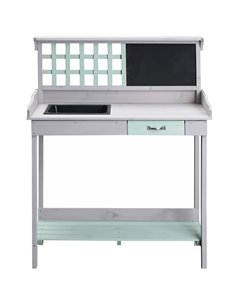 Outsunny Wooden Garden Potting Table with Drawer Flower Plant Work Bench Workstation Tool Storage Shelves Outdoor B41-006