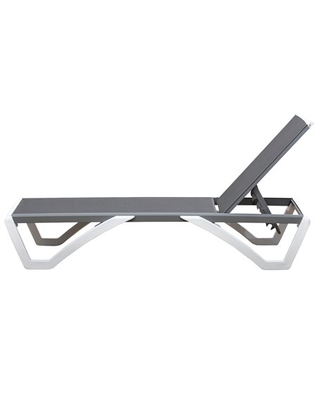 Outsunny Portable Outdoor Chaise Lounge, with Adjustable Back, Breathable Texteline, Light Grey 84B-595GY - pic 65732 | FastDaddyshop