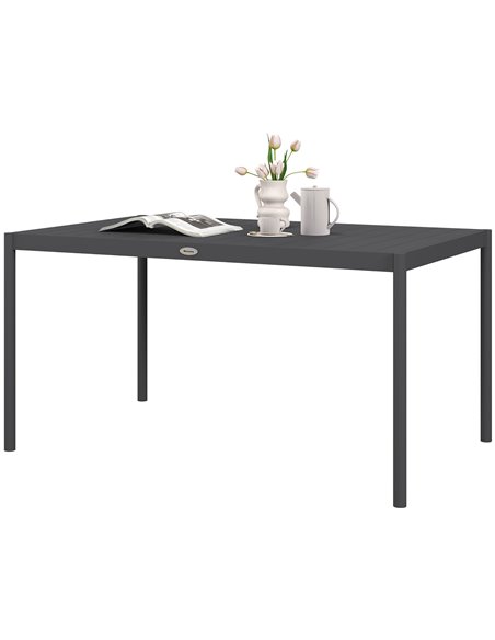 Outsunny Six-Seater Aluminium Outdoor Table, Durable, Weather-Resistant, Family Garden Furniture 84G-377V00CG - pic 65752 | FastDaddyshop