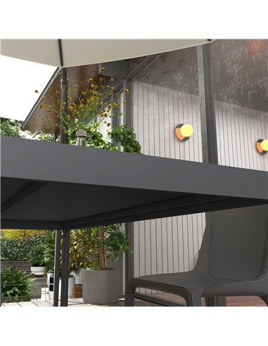 Outsunny Six-Seater Aluminium Outdoor Table, Durable, Weather-Resistant, Family Garden Furniture 84G-377V00CG