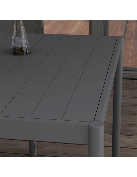 Outsunny Six-Seater Aluminium Outdoor Table, Durable, Weather-Resistant, Family Garden Furniture 84G-377V00CG - pic 65758 | FastDaddyshop