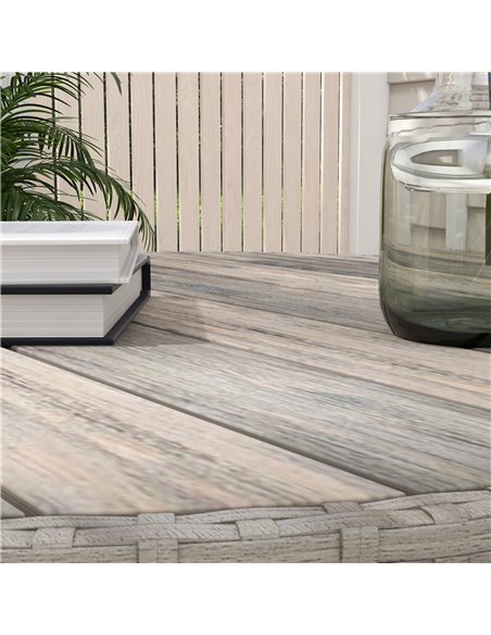 Outsunny Rattan Dining Set, 5 Pieces with Removable Cushions & Slatted Tabletop, Ideal for Patio, Lawn, Balcony, Grey 861-096V70 - pic 65777 | FastDaddyshop