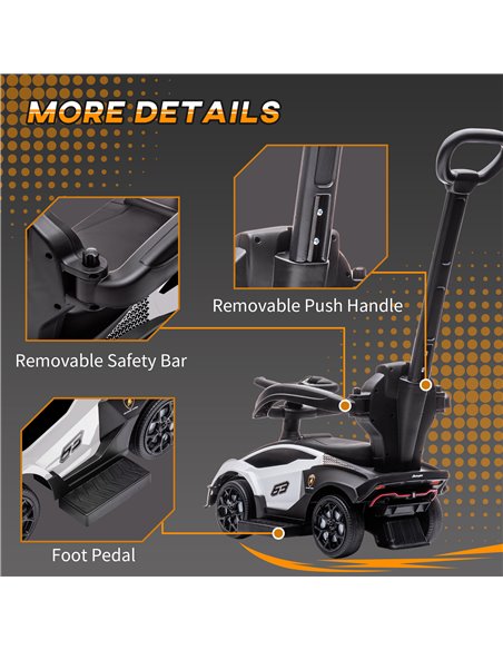 AIYAPLAY 2 in 1 Baby Push Car Essenza SCV12 Licensed Ride On Cars for Toddlers Parent Push Along Car Toddler Sliding Car with Ho - pic 6578 | FastDaddyshop