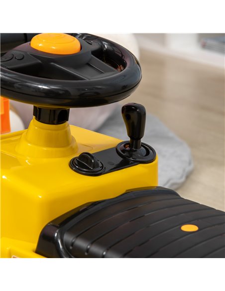 HOMCOM Kids Ride on Forklift Truck with Fork and Tray, Ride on Tractor with Under Seat Storage, Treaded Wheels, No Power Design, - pic 6587 | FastDaddyshop