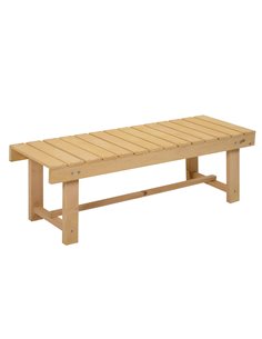 Outsunny 2-seater Outdoor Indoor Garden Wooden Bench Patio Loveseat Fir 110L x 38W x 35H cm Natural 84B-362
