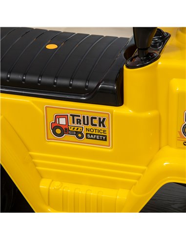 HOMCOM Kids Ride on Forklift Truck with Fork and Tray, Ride on Tractor with Under Seat Storage, Treaded Wheels, No Power Design,