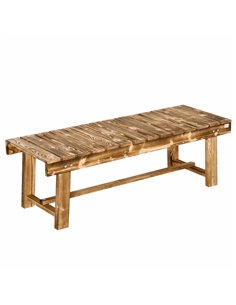 Outsunny 2-seater Outdoor Indoor Garden Wooden Bench Patio Loveseat Fir 110L x 38W x 35H cm Carbonised 84B-362CF
