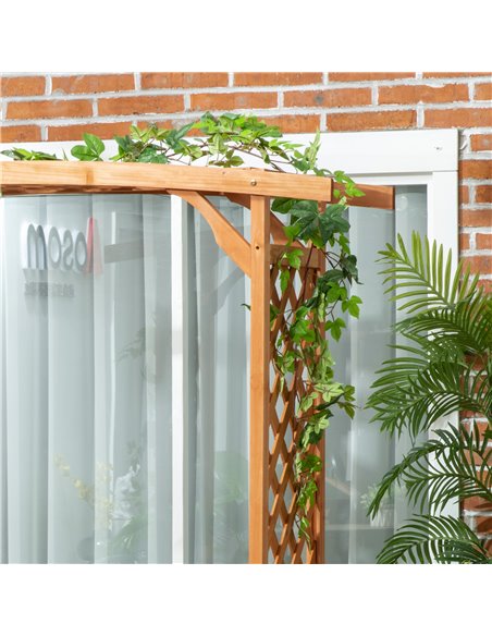 Outsunny Patio Garden Bench, Natural Wooden Garden Arbour with Seat for Vines/Climbing Plants, Natural 84G-002V00BN - pic 65947 | FastDaddyshop