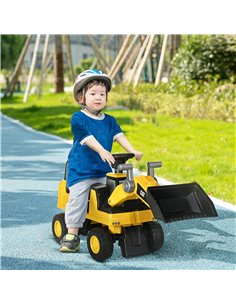 Homcom Licensed CAT Kids Construction Ride on with Manual Bucket 2
