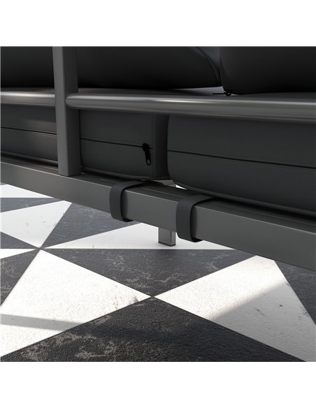 Outsunny Aluminium Three-Seater Garden Bench, with Cushions - Grey 84G-457V01GY - pic 66002 | FastDaddyshop