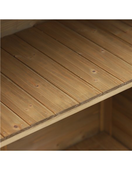 Outsunny Garden Storage Unit Solid Fir Wood Garage Organisation Sturdy Cabinet Outdoor 845-248 - pic 66020 | FastDaddyshop
