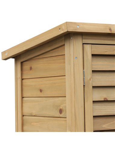 Outsunny Garden Storage Unit Solid Fir Wood Garage Organisation Sturdy Cabinet Outdoor 845-248