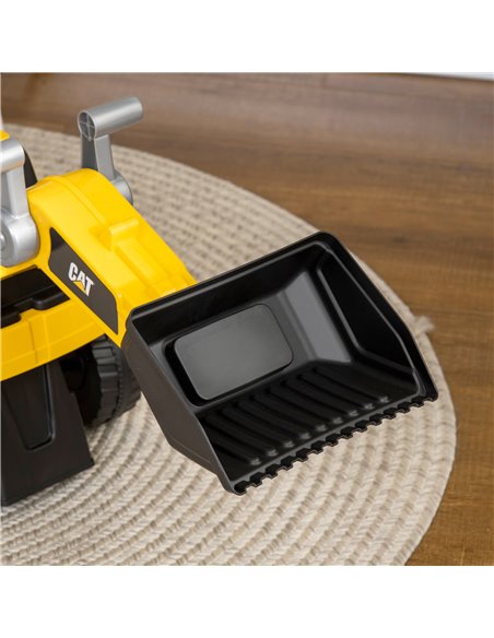 HOMCOM Licensed CAT Kids Construction Ride on with Manual Bucket, Toddler Digger Excavator with Horn Under Seat Storage, Foot to - pic 6603 | FastDaddyshop